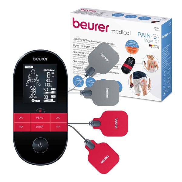 Eletroestimulador digital com função calor e massagem Beurer EM 59 (TENS E EMS)